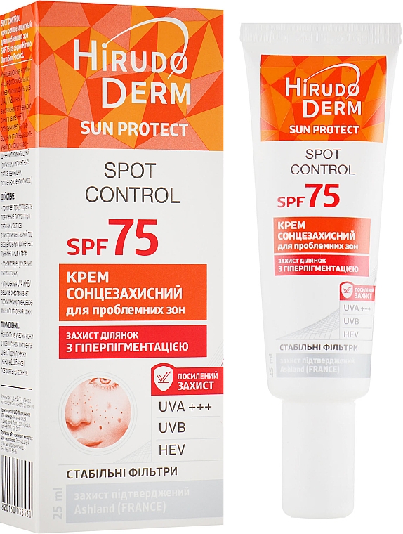 Krem przeciwsłoneczny do obszarów problematycznych SPF 75 - Hirudo Derm Sun Protect Spot Control