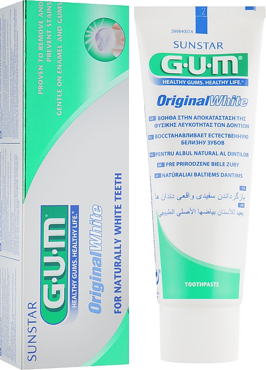 Pasta do zębów Naturalnie białe zęby - G.U.M Original White — Zdjęcie N1