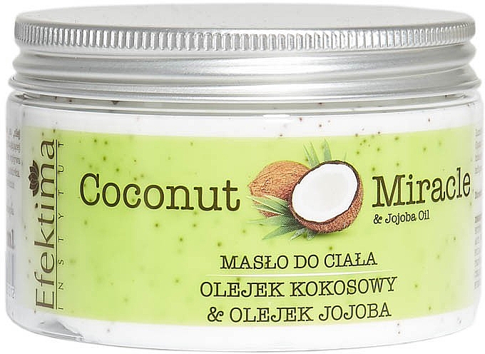 Masło do ciała Olejek kokosowy i olejek jojoba - Efektima Instytut Coconut Miracle Body Butter With Coconut & Jojoba Oil — Zdjęcie N1