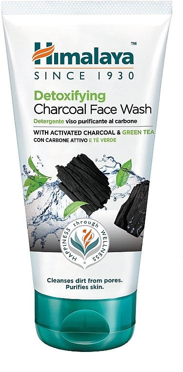 Detoksykujący żel oczyszczający z węglem drzewnym i zieloną herbatą - Himalaya Herbals Detoxifying Charcoal Face Wash