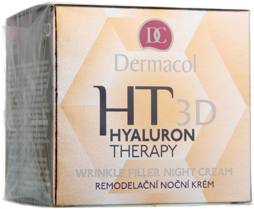 Krem do twarzy na noc z kwasem hialuronowym - Dermacol Hyaluron Therapy 3D Wrinkle Night Filler Cream — Zdjęcie N1