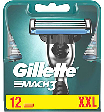 Wymienne ostrza do maszynki do golenia dla mężczyzn, 12 szt. - Gillette Mach3 — Zdjęcie N1