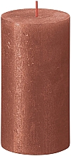 Kup Świeca cylindryczna Amber, 130/68 mm - Bolsius Rustic Shimmer Metallic Candle