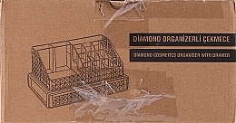 PRZECENA! Organizer na kosmetyki z szufladą Diamond 23x15x11,5 cm, plastik - BoxUp * — Zdjęcie N1