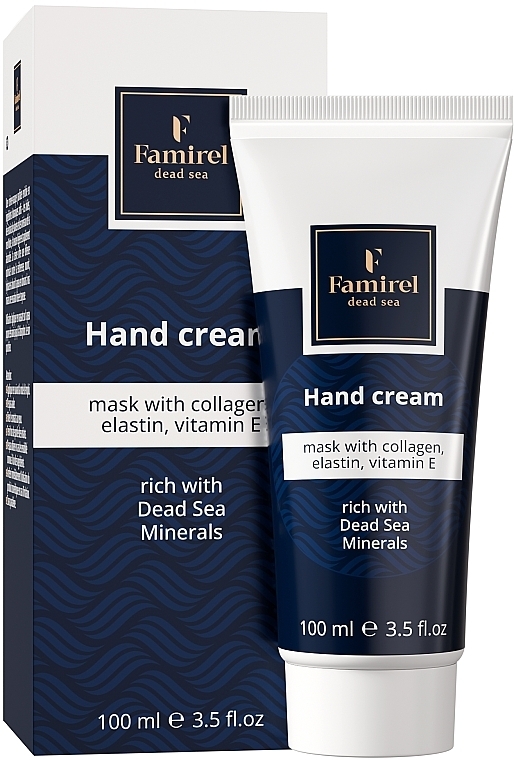 Kremowa maska do rąk z kolagenem, elastyną, witaminą E - Famirel Hand Cream — Zdjęcie N1