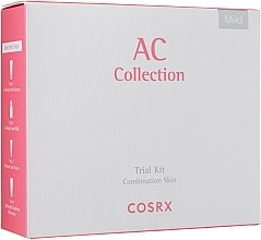 Zestaw - Cosrx AC Collection Trial Mild Kit (f/foam/20ml + f/toner/30ml + cr/5g + cr/20ml)  — Zdjęcie N1