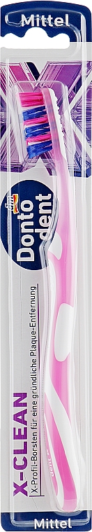 Szczoteczka do zębów X-Clean, różowa - Dontodent X-Clean — Zdjęcie N1
