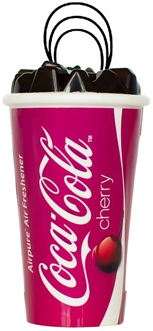 Zawieszka zapachowa do samochodu Coca-Cola Cherry - Airpure Car Air Freshener Coca-Cola 3D Cherry — Zdjęcie N2