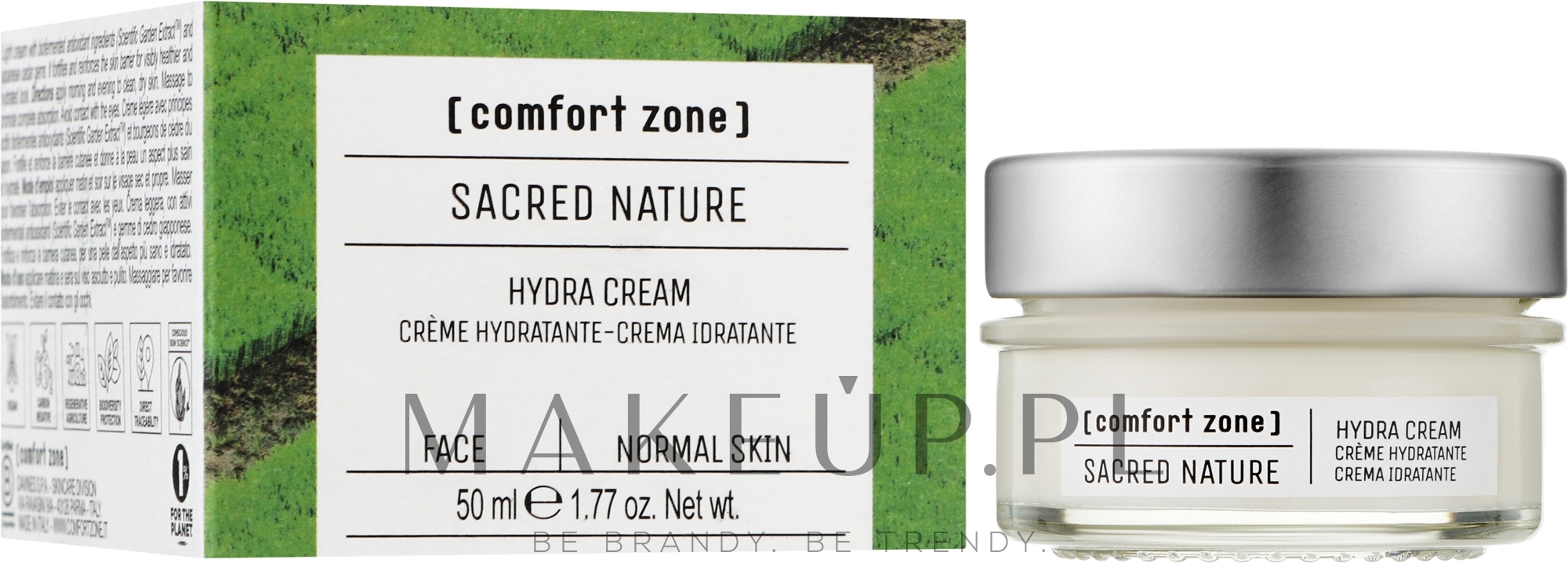 Intensywnie nawilżający krem do twarzy - Comfort Zone Sacred Nature Hydra Cream — Zdjęcie 50 ml