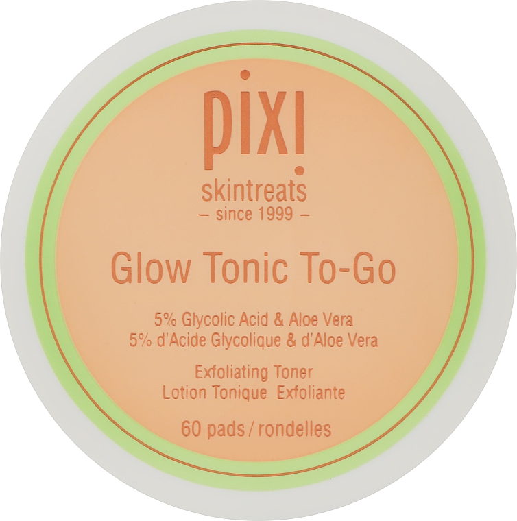 Płatki nasączone tonikiem - Pixi Glow Tonic To-Go Exfoliating Toner Pads — Zdjęcie N1