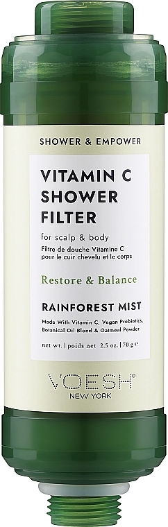 Filtr pod prysznic z witaminą C Leśny - Voesh Vitamin C Shower Filter Rainforest Mist — Zdjęcie N1