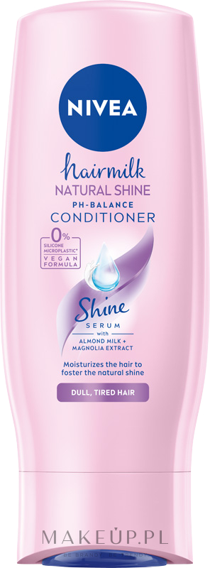 Odżywka pielęgnująca do włosów matowych i zmęczonych - NIVEA Hairmilk Shine Conditioner — Zdjęcie 200 ml