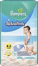 Pieluchomajtki do pływania, rozmiar 4-5 (9-15 kg), 11 szt. - Pampers Splashers — Zdjęcie N2