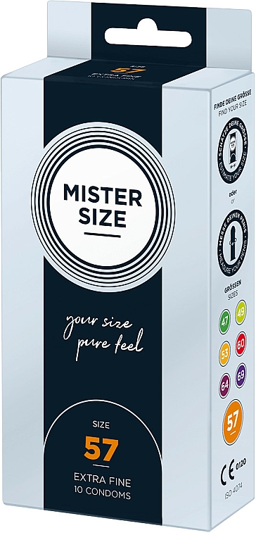 Prezerwatywy lateksowe, rozm. 57, 10 szt. - Mister Size Extra Fine Condoms — Zdjęcie N2
