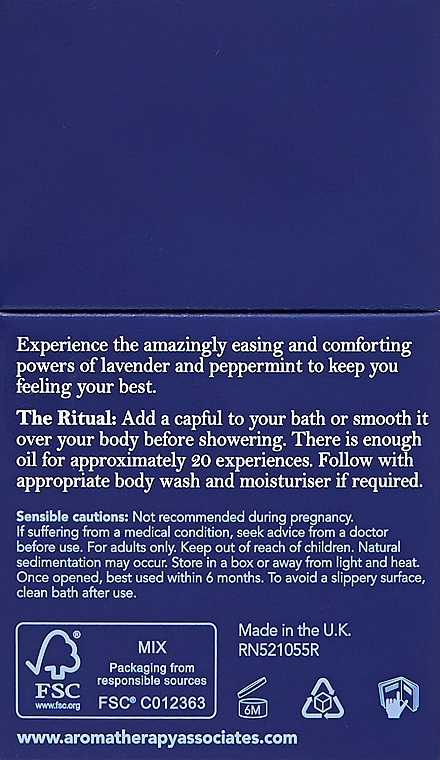 Olejek pod prysznic, Mięta - Aromatherapy Associates Support Lavender & Peppermint Bath & Shower Oil — Zdjęcie N4