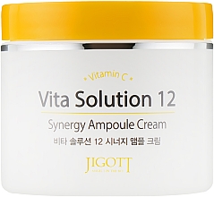 Tonizujący ampułkowy krem do twarzy z witaminą C - Jigott Vita Solution 12 Synergy Ampoule Cream — Zdjęcie N2