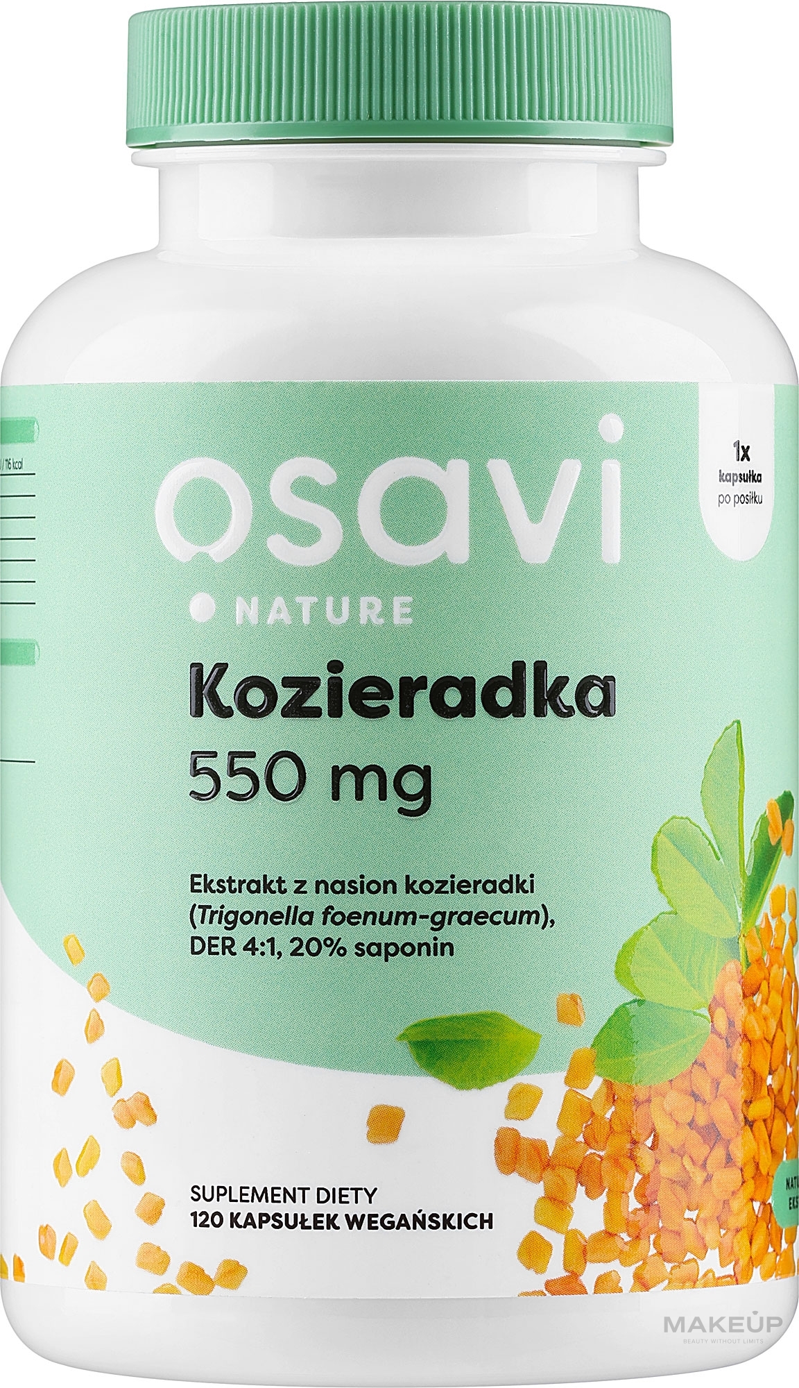 Suplement diety Kozieradka, 550 mg - Osavi — Zdjęcie 120 szt.
