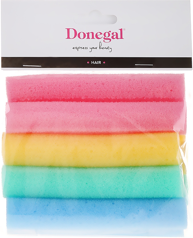Papiloty 9252, średni rozmiar, 10 szt., kolorowe - Donegal Sponge Rollers — Zdjęcie N1