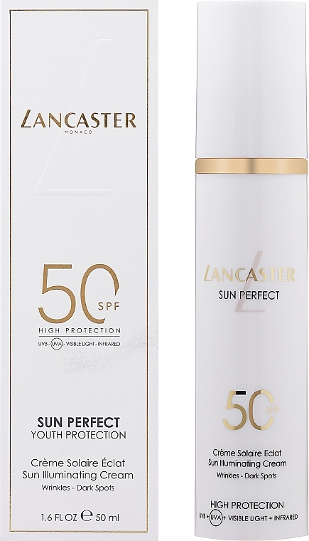 Filtr przeciwsłoneczny do twarzy - Lancaster Sun Perfect Sun Illuminating Cream SPF 50 — Zdjęcie N2