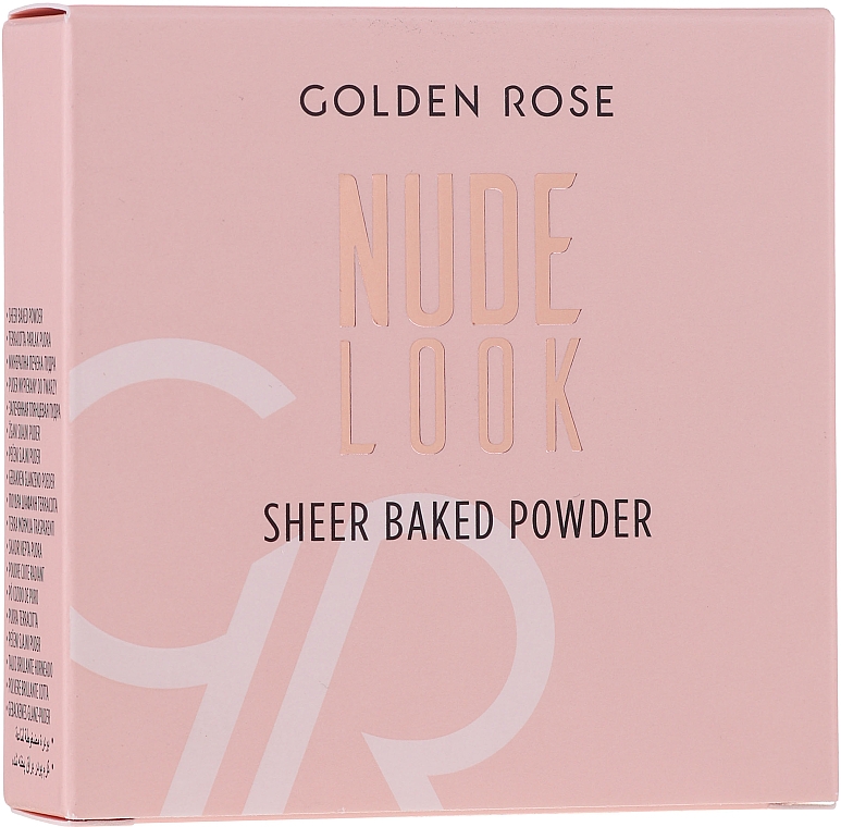 Rozświetlający puder do twarzy - Golden Rose Nude Look Sheer Baked Powder — Zdjęcie N2