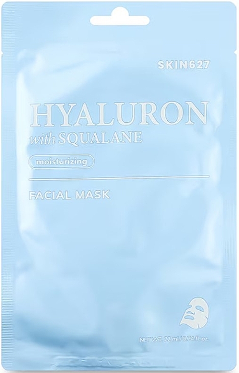 Nawilżająca maska na twarz z kwasem hialuronowym i skwalanem - Skin627 Hyaluron with Squalane Moisturizing Facial Mask — Zdjęcie N1