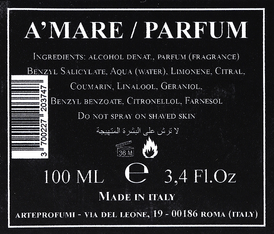 Arte Profumi A'Mare - Perfumy — Zdjęcie N3