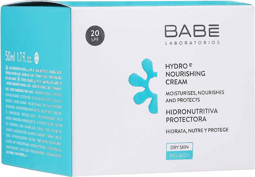Nawilżający krem odżywczy do twarzy SPF 20 - Babé Laboratorios Hydro Nourishing Cream — Zdjęcie N1