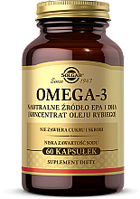 Koncentrat oleju z ryb Omega-3 - Solgar Omega-3 Fish Oil Concentate — Zdjęcie N1