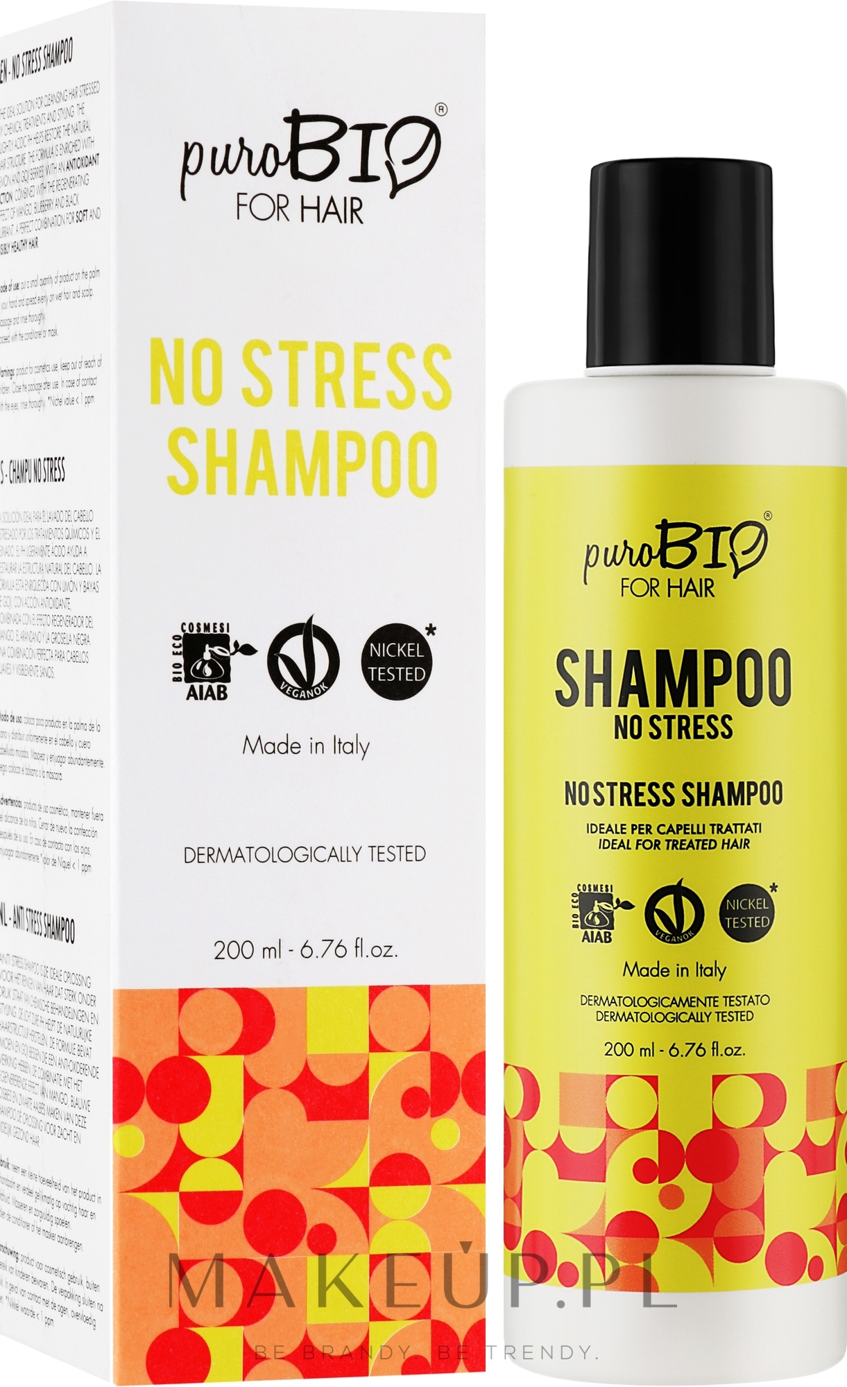 Szampon do włosów No Stress - puroBIO Cosmetics For Hair No Stress Shampoo — Zdjęcie 200 ml