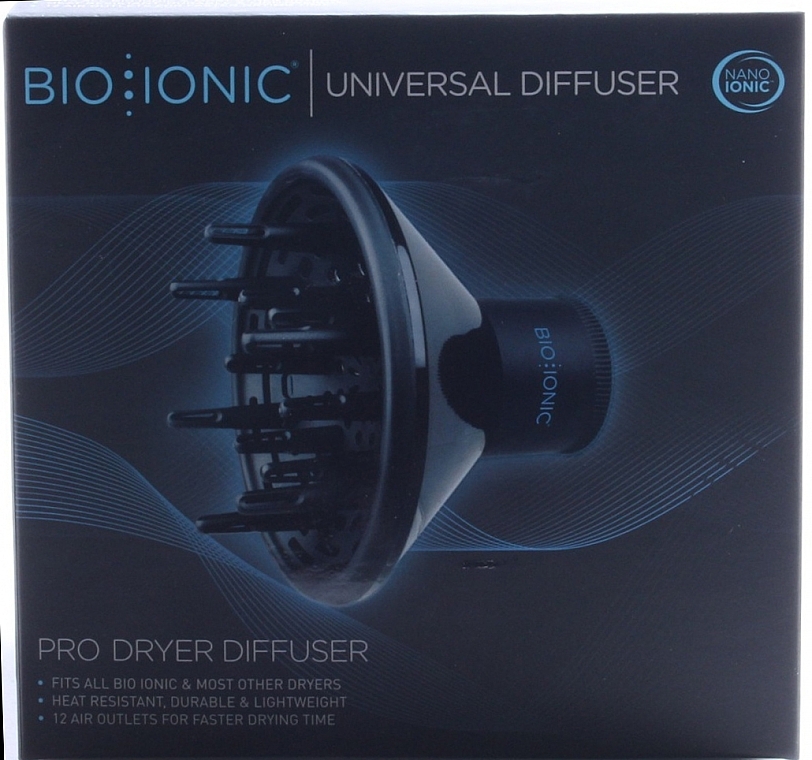 Dyfuzor do suszarki do włosów, czarny - Bio Ionic Universal Diffuser Black — Zdjęcie N3