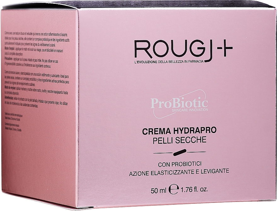 Nawilżający krem probiotyczny do skóry suchej - Rougj+ ProBiotic Crema Hydrapro — Zdjęcie N1
