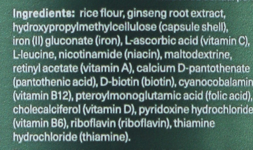 Suplement diety dla mężczyzn z żelazem i żeń-szeniem - Monolit Food Supplement For Men With Iron And Ginseng — Zdjęcie N3