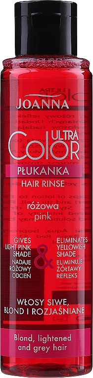 Różowa płukanka do włosów - Joanna Ultra Color System