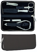 Kup Zestaw do manicure, 5 elementów Carbon - Erbe Solingen Manicure Pocket Case Range