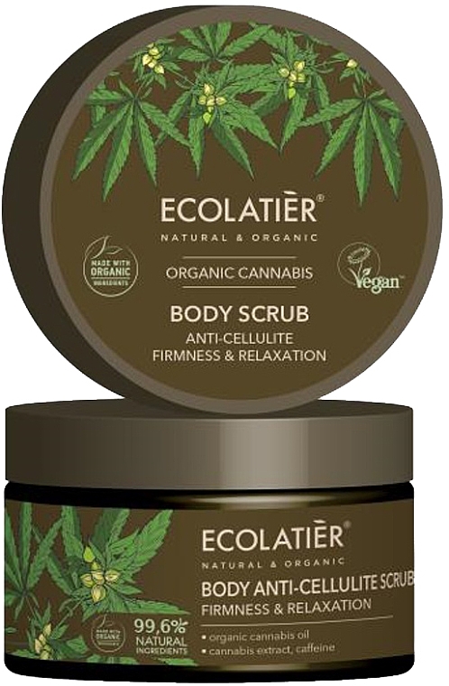 Peeling do ciała Elastyczność i odprężenie - Ecolatier Organic Cannabis Body Scrub — Zdjęcie N1