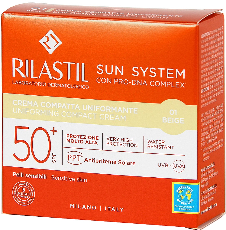 Podkład w kompakcie - Rilastil Sun System Uniform Compact Cream SPF50+ — Zdjęcie N2