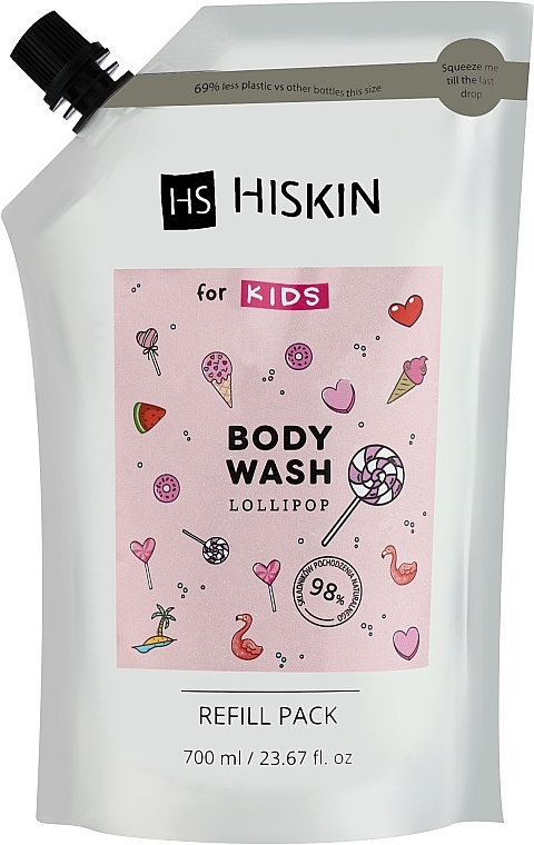 Żel pod prysznic dla dzieci Lizak - HiSkin Kids Body Wash Lollipop (uzupełnienie)