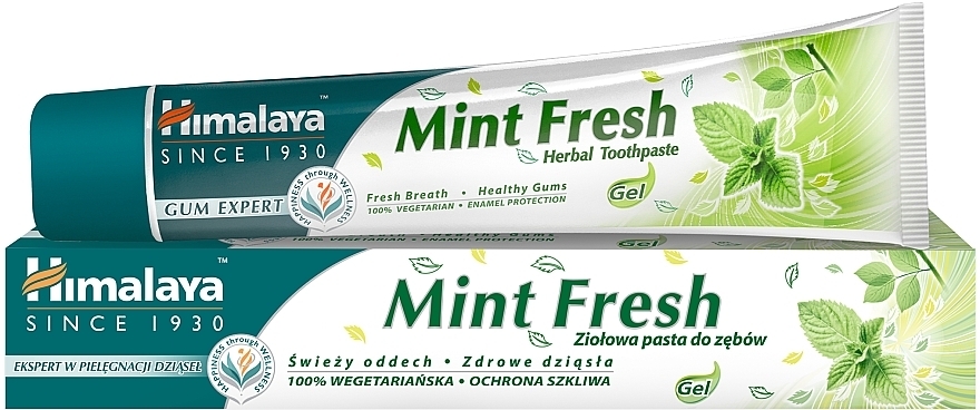 Wegetariańska ziołowa pasta do zębów - Himalaya Herbals Mint Fresh Herbal Toothpaste — Zdjęcie N2