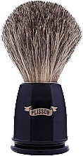 Pędzel do golenia, czarny - Plisson Russian Grey Faceted Brush — Zdjęcie N1