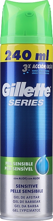 Żel do golenia z aloesem - Gillette Series Sensitive Aloe Vera Shave Gel For Men — Zdjęcie N1