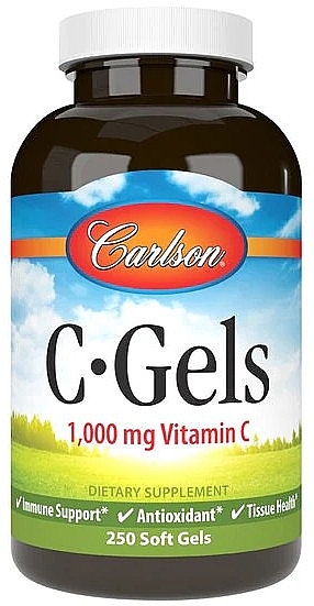 Witamina C, 1000mg - Carlson Labs C-Gels Vitamin C — Zdjęcie N2