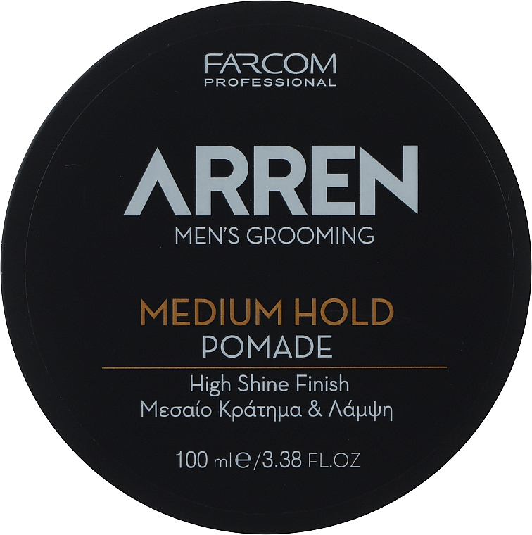 Średnio utrwalająca pomada do stylizacji, błyszcząca - Arren Men's Grooming Pomade Medium Hold