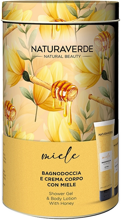 Zestaw - Naturaverde Honey (sh/gel/200ml + b/cr/100ml) — Zdjęcie N2