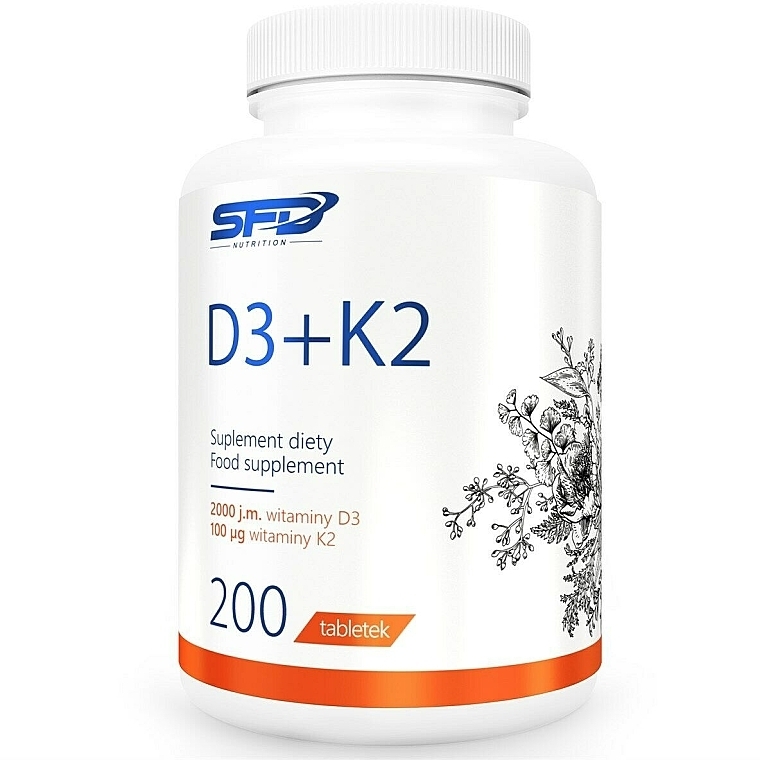 Suplement diety D3 + K2 - SFD Nutrition D3 2000iu + K2 100mcg — Zdjęcie N1