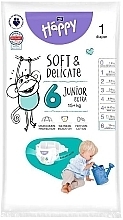 Pieluchy dziecięce 15+ kg, rozmiar 6 Junior Extra, 1 sztuka - Bella Baby Happy Soft & Delicate — Zdjęcie N1