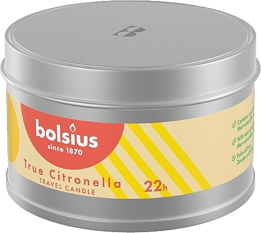 Świeca zapachowa, 22H - Bolsius True Citronella Travel Candle — Zdjęcie N1