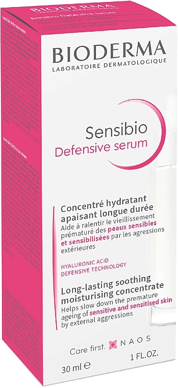 Kojące serum do twarzy - Bioderma Sensibio Defensive Serum Long-Lasting Soothing Moisturising Concentrate — Zdjęcie N2