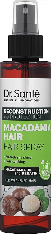 Spray do włosów - Dr Sante Macadamia Hair Reconstruction and Protection Spray