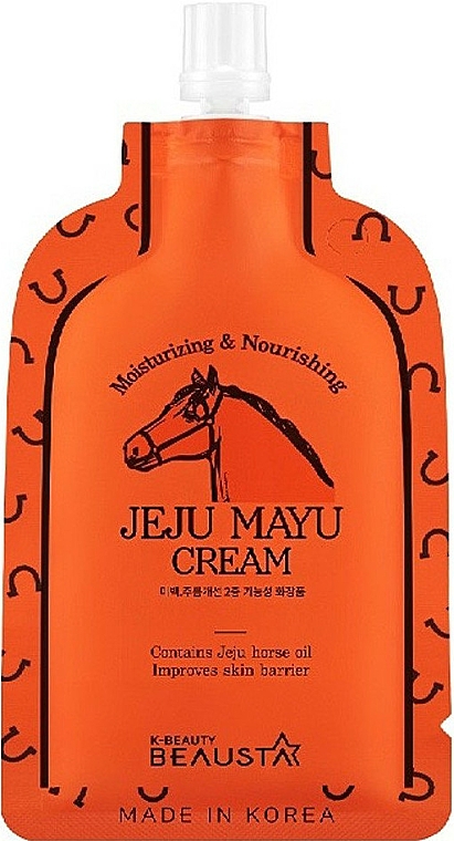 Krem do twarzy z olejem końskim - Beausta Jeju Mayu Cream — Zdjęcie N1