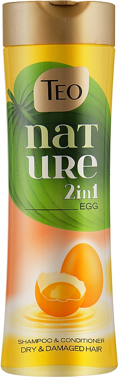 Szampon-balsam do włosów suchych i zniszczonych - Teo Nature 2in1 Egg Shampoo & Conditioner — Zdjęcie N2